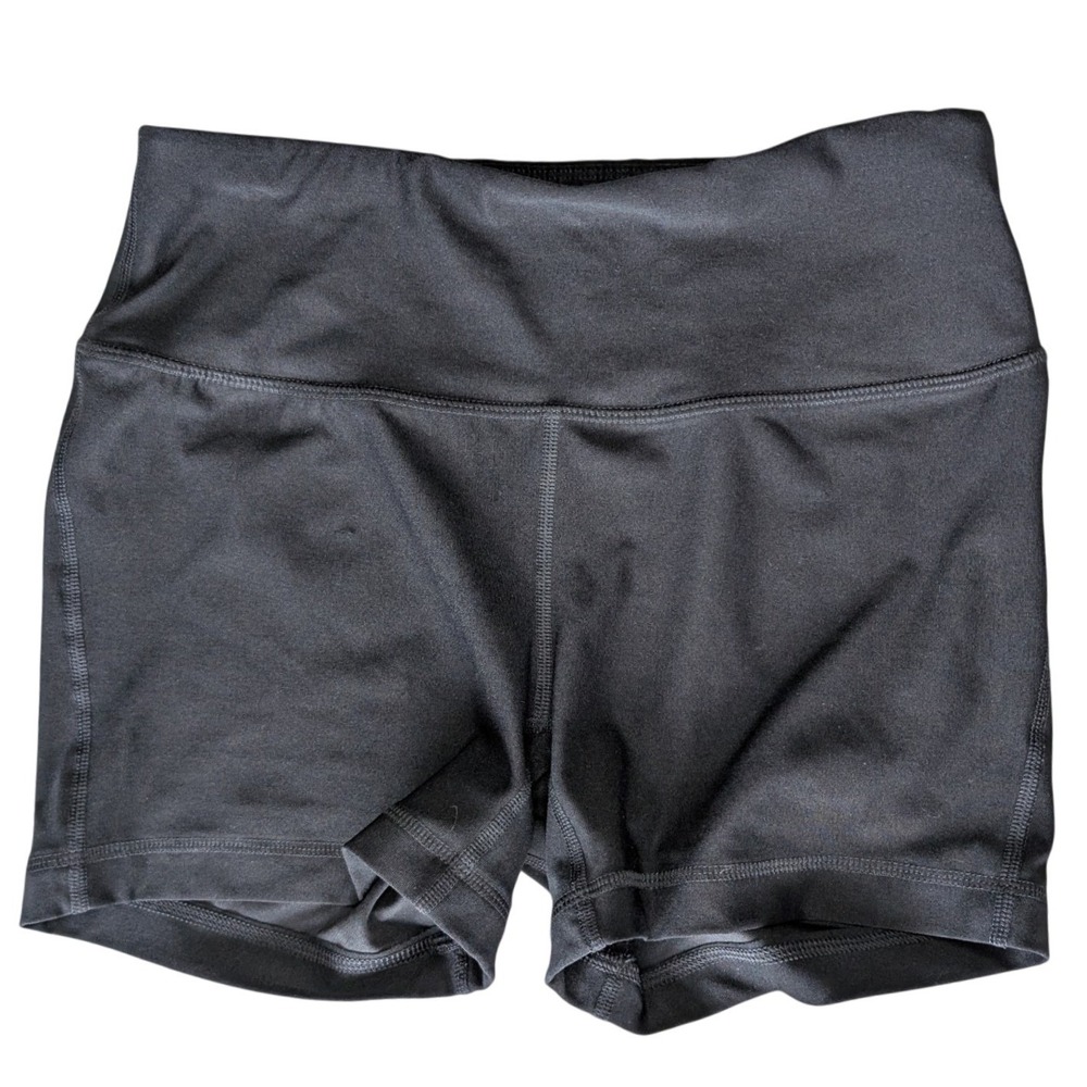 Athletic Works Medium Black Bike Shorts Stretchy Gym Athleisure Summer